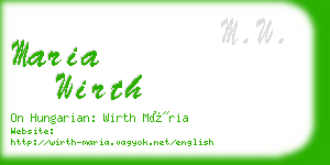 maria wirth business card